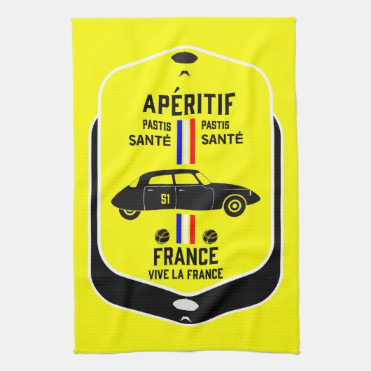 Pastis de Marseille Frankrijk Theedoek (Verticaal)