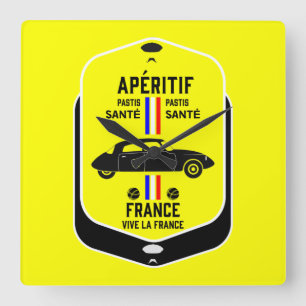 Pastis de Marseille Frankrijk Vierkante Klok