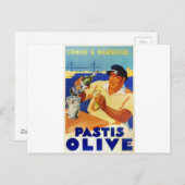 Pastis Olive - Comme a Marseille Briefkaart (Voorkant / Achterkant)