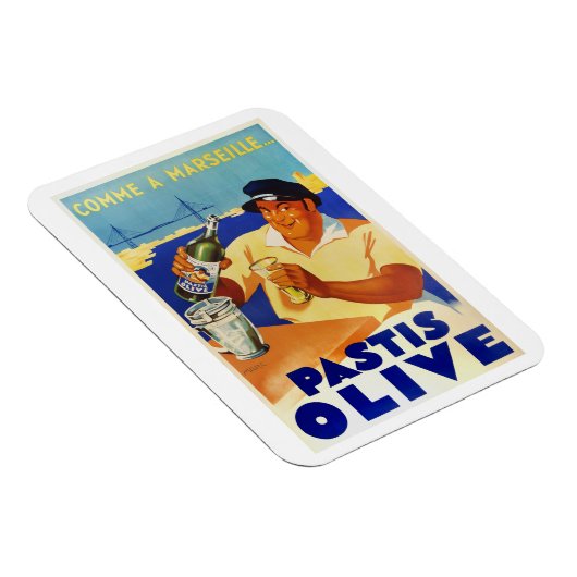 Pastis Olive - Frans Poster van wijn Magneet (Rechterzijde)