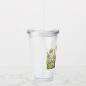 Pastische glazen florale grens van gele vleermuize (Rechts)