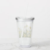 Pastische glazen florale grens van gele vleermuize (Achterkant)