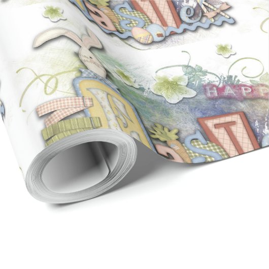  pastkleuren paasschotel cadeaupapier (Rol Hoek)