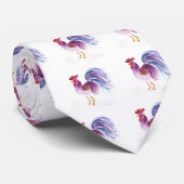 Pastle Rooster van Wendy C. Allen, Pastle Rooste.. Stropdas (Opgerold)