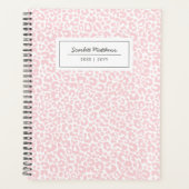  pastleopartrilpatroon Afdruknaam Roze Planner (Voorkant)
