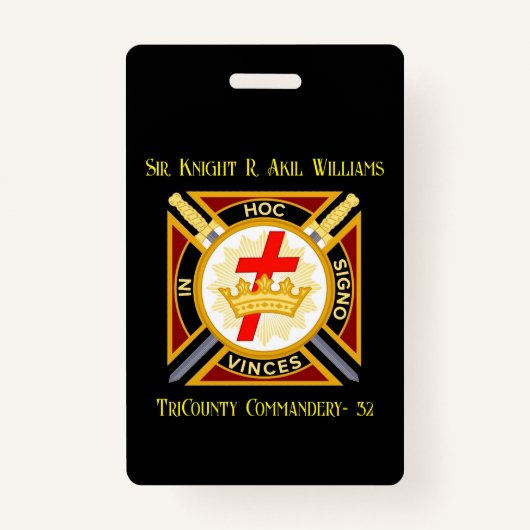 Pastmaster/ Ridder Tempeliers Badge (Achterkant)