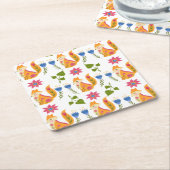  pastolfpatroon kartonnen onderzetters (Schuin)