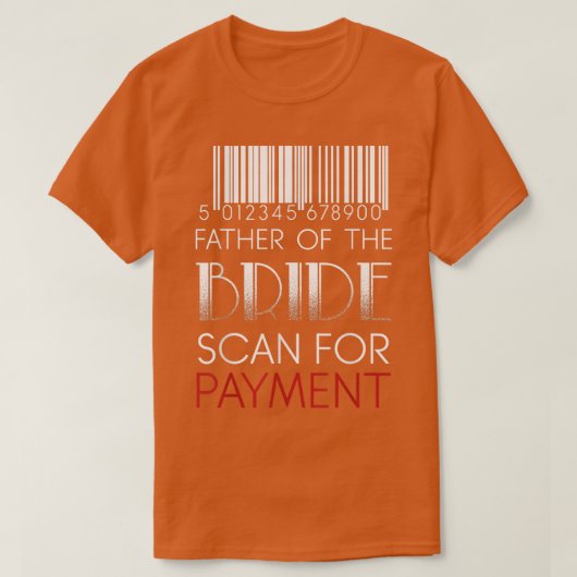 Pastoor Bride Payment Funny Weddenschap Fathers Da T-shirt (Design voorkant)