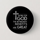 Pastoor Christelijk vertrouwen werkpensioen Ronde Button 5,7 Cm (Voorkant)