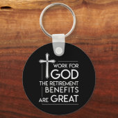 Pastoor Christelijk vertrouwen werkpensioen Sleutelhanger (Voorkant)