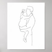 Pastoor en aughter Gift, vader en dochter Prin Poster (Voorkant)