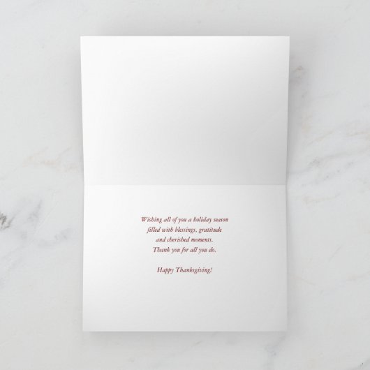 Pastoor en Thanksgiving danken God de herfst Kaart (Binnen)