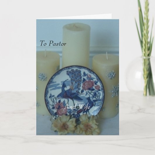 Pastoor en vrouw kaart (Voorkant)