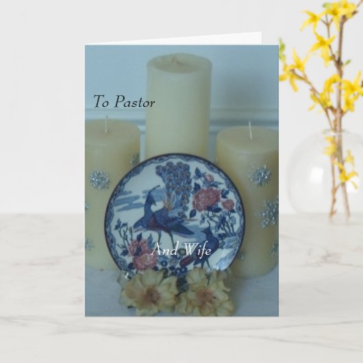 Pastoor en vrouw kaart (Gele Bloem)