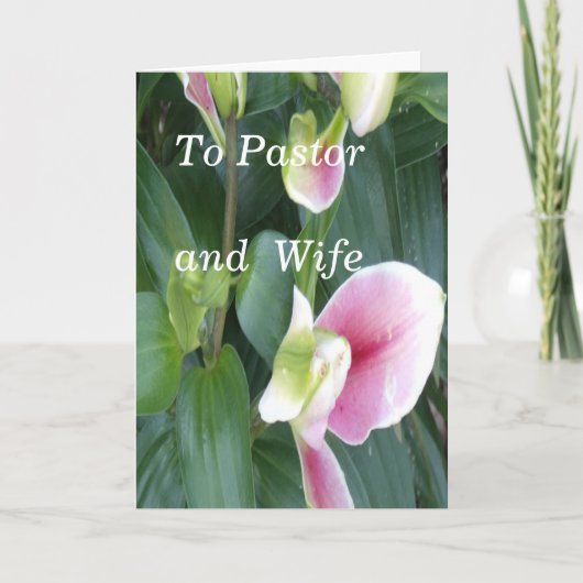 Pastoor en vrouw kaart (Voorkant)