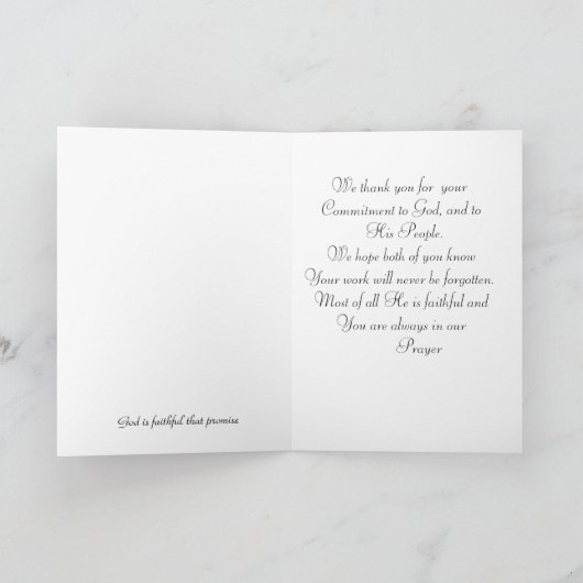 Pastoor en vrouw kaart (Binnen)