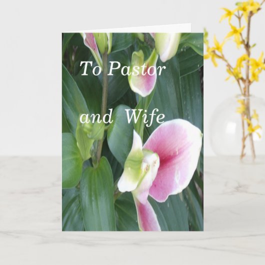 Pastoor en vrouw kaart (Gele Bloem)