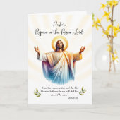 Pastoor Jezus is verrezen, verheug je over de Schr Kaart (Gele Bloem)