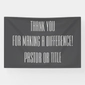 Pastoor maakt het verschil dank u spandoek (Horizontaal)