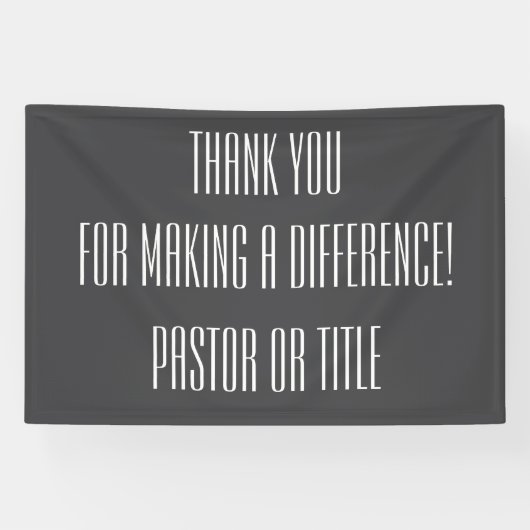 Pastoor maakt het verschil dank u spandoek (Horizontaal)