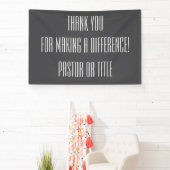 Pastoor maakt het verschil dank u spandoek (Insitu)