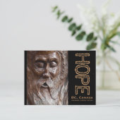Pastoor Oude Man Face Wood Caring Briefkaart (Staand voorkant)