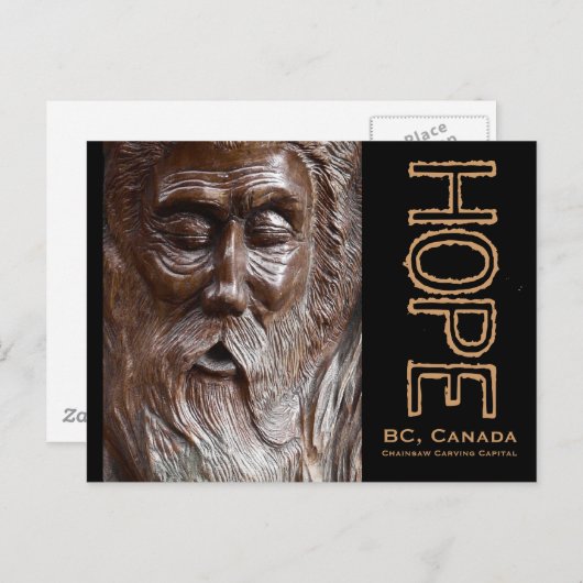 Pastoor Oude Man Face Wood Caring Briefkaart (Voorkant / Achterkant)