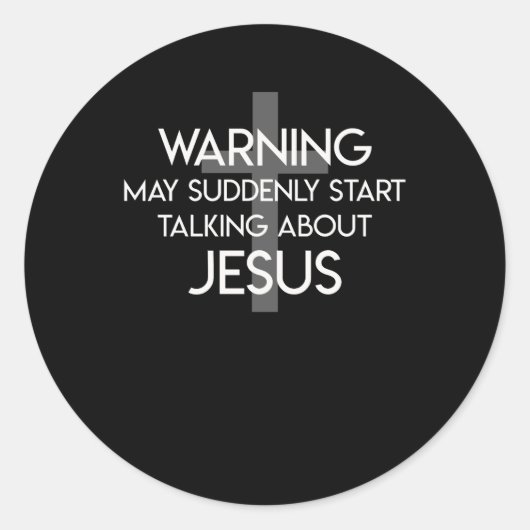 Pastoor plotseling beginnen te praten over Jezus Ronde Sticker (Voorkant)