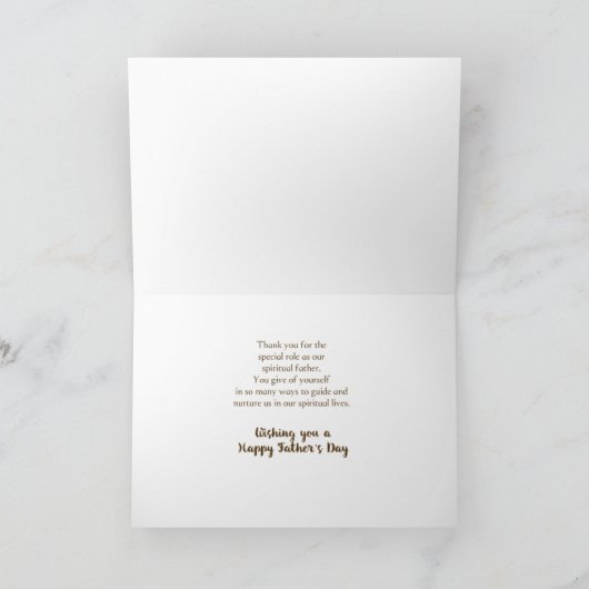 Pastoor Vaders Dag Kwaliteiten van Vader Bedankkaart (Binnen)