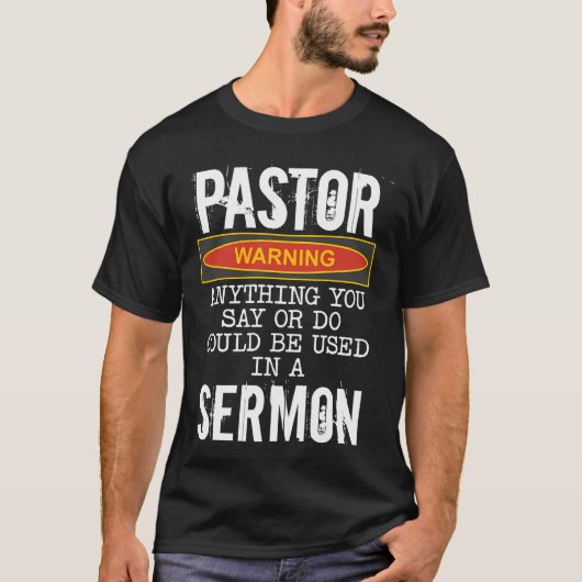 Pastoor waarschuwing Prediker Kerk gekleed voor pl T-shirt (Voorkant)