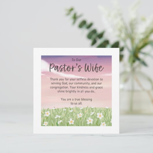 Pastoor's Vrouw Waardering Kaart (Staand voorkant)