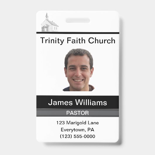 Pastor Aangepaste Badge (Voorzijde)