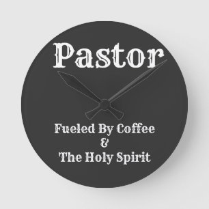 Pastor Acrylic Wall Clock Ronde Klok