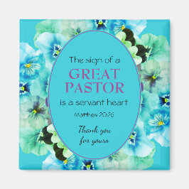 PASTOR APPRECIAANT Blue Floral Magneet