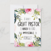 Pastor appreciatie Gift Pastor Hartelijk dank, cit Bedankkaart (Voorkant)