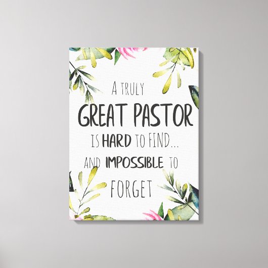 Pastor appreciatie Gift Pastor Hartelijk dank, cit Canvas Afdruk (Voorkant)