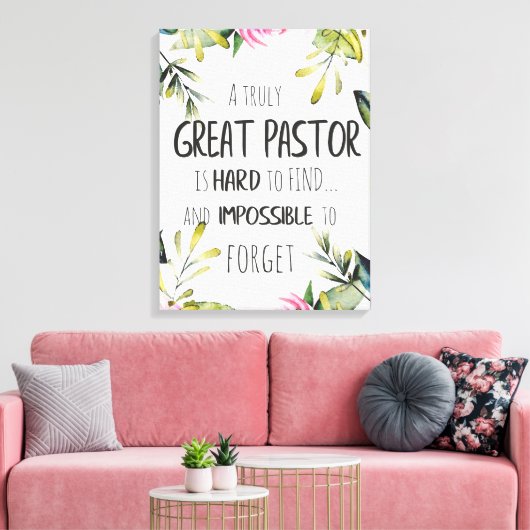 Pastor appreciatie Gift Pastor Hartelijk dank, cit Canvas Afdruk (Insitu (Woonkamer))