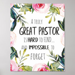Pastor appreciatie Gift Pastor Hartelijk dank, cit Poster