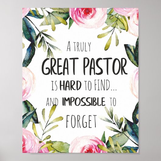 Pastor appreciatie Gift Pastor Hartelijk dank, cit Poster (Voorkant)