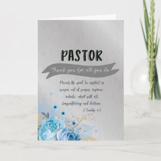 Pastor appreciatie met Bijbelvers Kaart