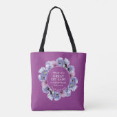 PASTOR APPRECIATION 1st Lady Floral Hartelijk dank Tote Bag (Achterkant)