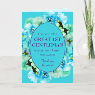 PASTOR APPRECIATION   1STE GENTLEMAN   Dank u wel Bedankkaart