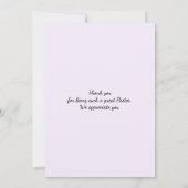 PASTOR APPRECIATION | DIENST | Floral | Dank u wel (Achterkant)