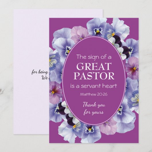 PASTOR APPRECIATION | DIENST | Floral | Dank u wel (Voorkant / Achterkant)