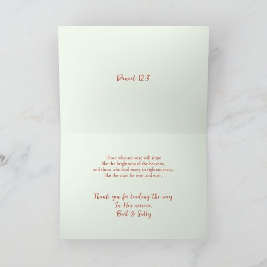 Pastor Appreciation Kaart (Binnen)