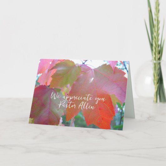 Pastor Appreciation Kaart (Voorkant)