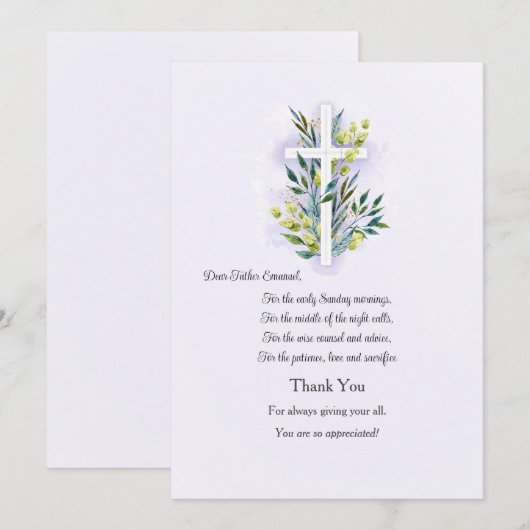 Pastor Appreciation Kaart (Voorkant / Achterkant)