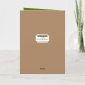 Pastor Appreciation Masculine Abstracte bruine kaa Kaart (Achterkant)