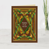 Pastor Appreciation Masculine Abstracte bruine kaa Kaart (Voorkant)