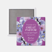 PASTOR APPRECIATION SERVANT Floral Hartelijk dank Magneet (Voorkant / Achterkant)